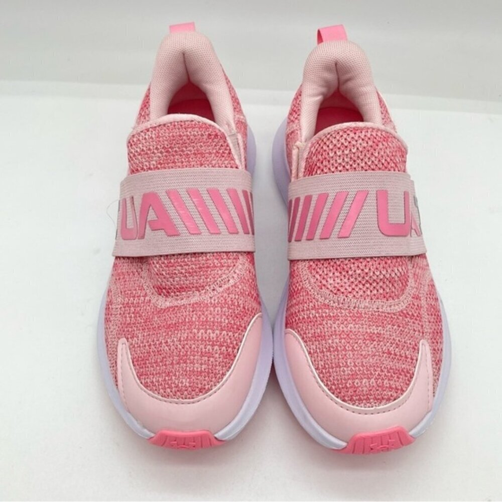 NEW Under Armour Girls Pink Slip On Sneaker - Size 4 Youth